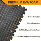 Tapetes de ejercicio de 0.4 pulgadas, disponibles en 24 o 48 piezas, diseño de rompecabezas EVA, que miden 59.94 cm por 59.94 cm, suelto protector ideal para equipos de gimnasio