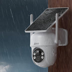 Cámara de Seguridad Exterior ANRAN 2K WiFi: Carga Solar Integrada, Funciona con Batería e Inalambrica Visión Nocturna a Color Detección Humana Chat en Ambos Sentidos Alarma Sonora Compatible Con Alex
