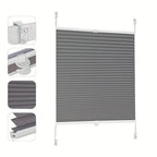 Persiana plisada Sekey sin perforaciones, blackout, persiana plisada Klemmfix para ventana de 45 cm de ancho, persiana enrollable opaca de protección solar tensionada, 45X150Cm