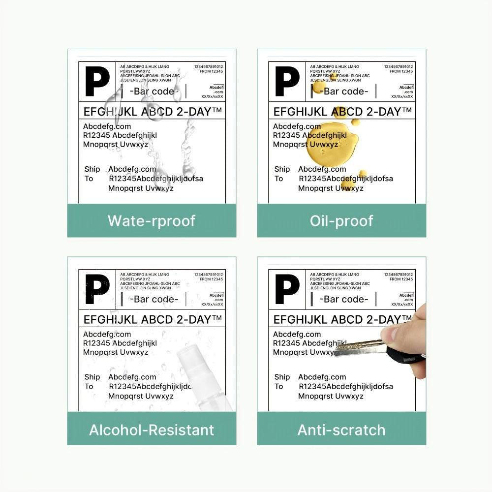 Etiquetas de Envío Térmicas 4X6, Paquete de 520 Etiquetas Térmicas Perforadas Directas Compatibles con la Impresora de Etiquetas PL80EB para Envíos, Empaquetado, Hogar, Oficina, Transportista, Pequeña Empresa