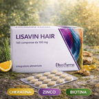 Lisavin Hair - Suplemento Alimenticio con Queratina, Biotina, Zinc y Cola de Caballo - 160 Micro Tabletas