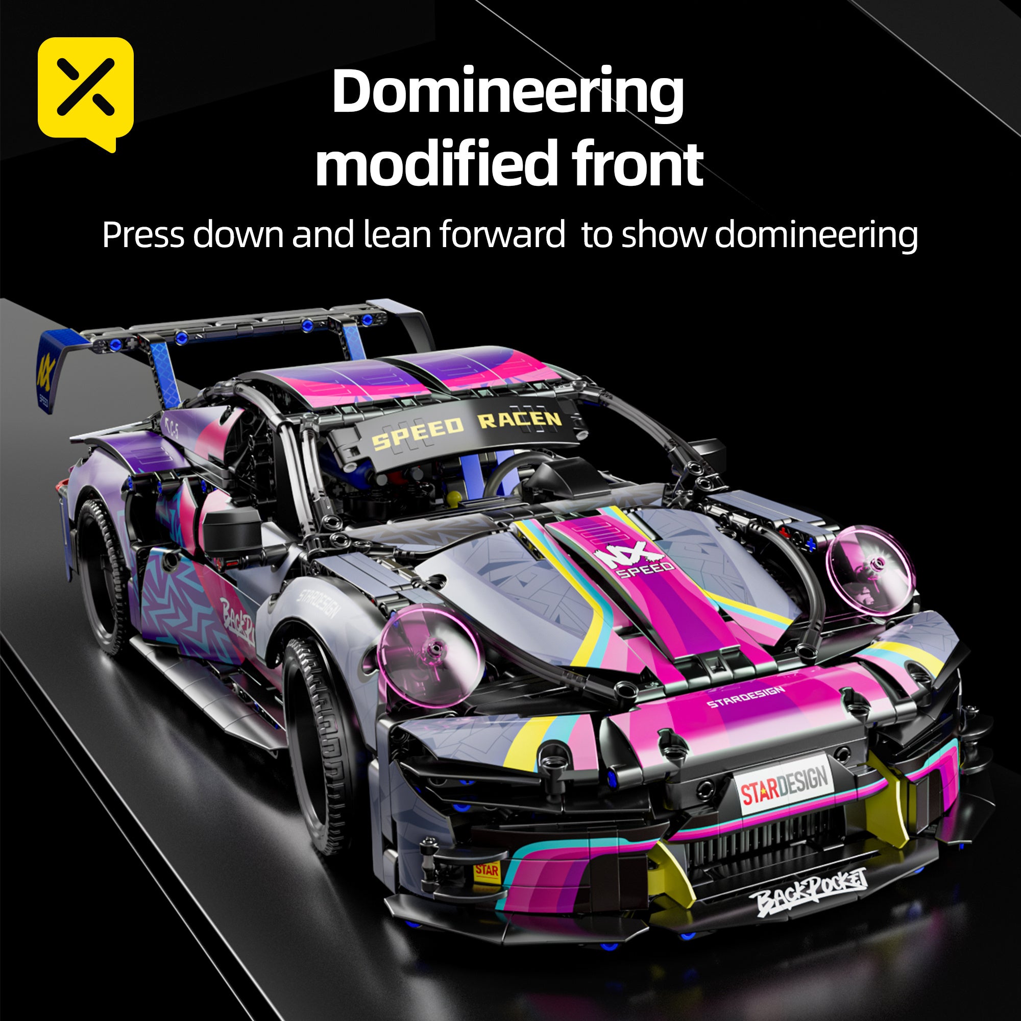 Serie 1:10, Modelo de Coche Deportivo para Armar, Bloques de Construcción Geniales de la Serie de Coches Deportivos, Diseño con Sentido de Ciencia y Tecnología, Empalme Simple y de Buena Operación, Adecuado para Coleccionistas, Regalo para Festivales y Cu