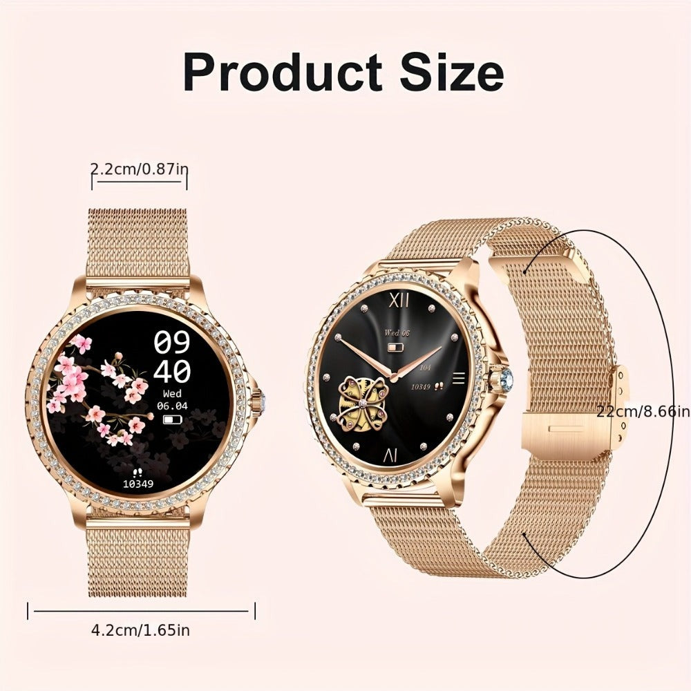 SIEMORL Smartwatch para Mujer con Pantalla Táctil Completa de 1.32 pulgadas, Smartwatch con Llamada Inalámbrica, Rastreador de Actividad Física con 20 Modos Deportivos, Diales Exclusivos, Relojes Inteligentes Impermeables para iPhone Android, Pulsera Depo