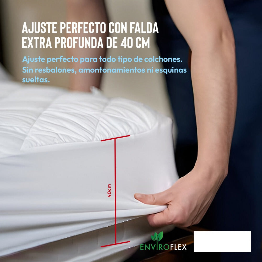 Protector Colchón 150 Impermeable 150 x 200 Transpirable y Ajustable | Protector de Colchón 150 x 200 cm contra Líquidos y Manchas | Cubre Colchón 150 x 200 Impermeable