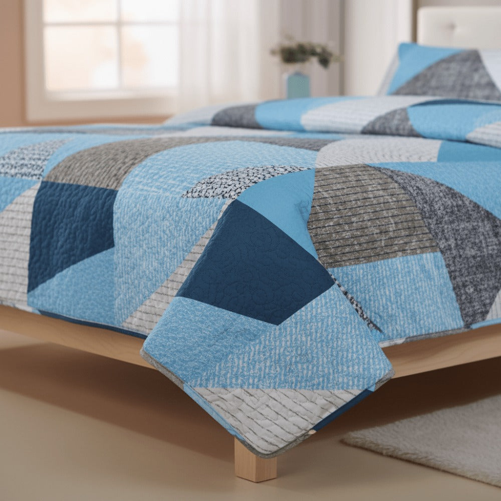Edredón Ligero Estampado de Verano, Colcha Pinsonic de Microfibra Reversible Bouti, Cubrecama Moderno con Patrón en Relieve Transpirable para Todas las Estaciones, Decoración de Dormitorio para Primavera y Verano (Sin Fundas de Almohada) para Todas las Ta