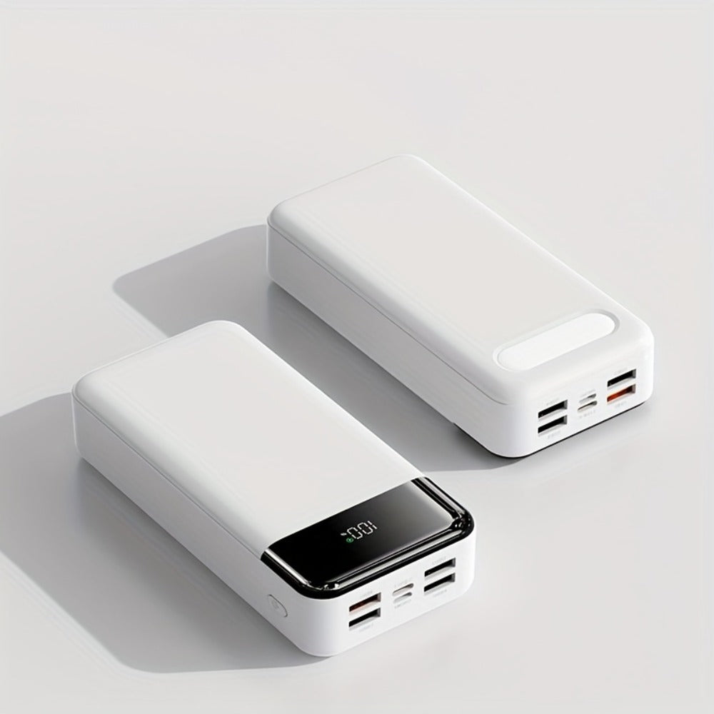 Power Bank de Alta Capacidad 50000mAh con Carga Súper Rápida, Interfases USB/Type-C/Micro, Equipado con Lámpara LED y Pantalla de Nivel de Batería. Adecuado para Cargar Rápido iPhone y Dispositivos Android. Fuente de Energía de Emergencia