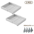 Organizador de gabinete extraíble y expandible de alta resistencia, con 3 rieles silenciosos, ancho ajustable (30.99 cm - 51.99 cm), apto para gabinetes de cocina, estantes extraíbles de gabinete