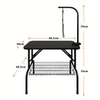 Mesa de peluquería ajustable en altura para perros y gatos, con hebilla y diseño plegable
