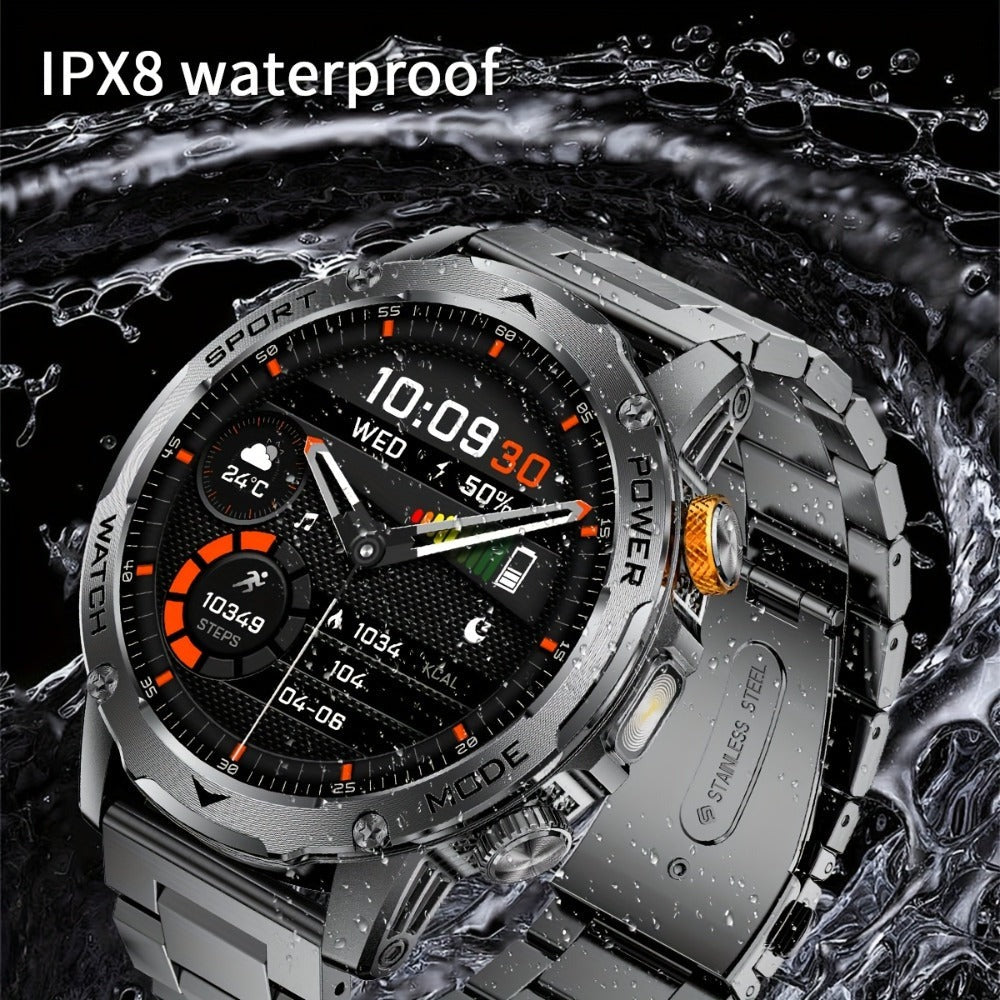 SIEMORL Smartwatch para hombre con más de 50 horas de tiempo de espera ultra largo, reloj inteligente HD de 1.7 pulgadas con batería de 1000 mAh/Función de teléfono/Más de 110 modos deportivos/Monitoreo del sueño, Reloj para hombre para iPhone Android Pod