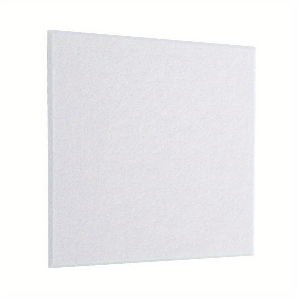 Paquete de 18 paneles acústicos de sonido a prueba de ruido GDRASUYA10 - 9mm de grosor, paneles de pared de fibra de poliéster de alta densidad, 18x18 pulgadas, paneles blancos para reducir el ruido en el hogar, estudio y producción musical (mejora del ai