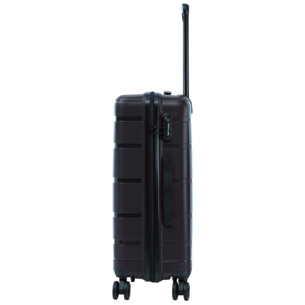 Maleta rígida de 20", aproximadamente 55 x 40 x 20 cm / Color negro / Equipaje resistente a daños con mango telescópico / 4 ruedas giratorias dobles de 360° / Candado de combinación / Asas laterales y superiores de HAWFINCH