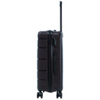 Maleta rígida de 20", aproximadamente 55 x 40 x 20 cm / Color negro / Equipaje resistente a daños con mango telescópico / 4 ruedas giratorias dobles de 360° / Candado de combinación / Asas laterales y superiores de HAWFINCH