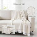Colcha Multiusos de Algodón para Sofá y Cama, Manta Multiusos Four Seasons con Flecos, Cubresofá Elástico y Transpirable, Protector de Sofá Cubrecama Moderno