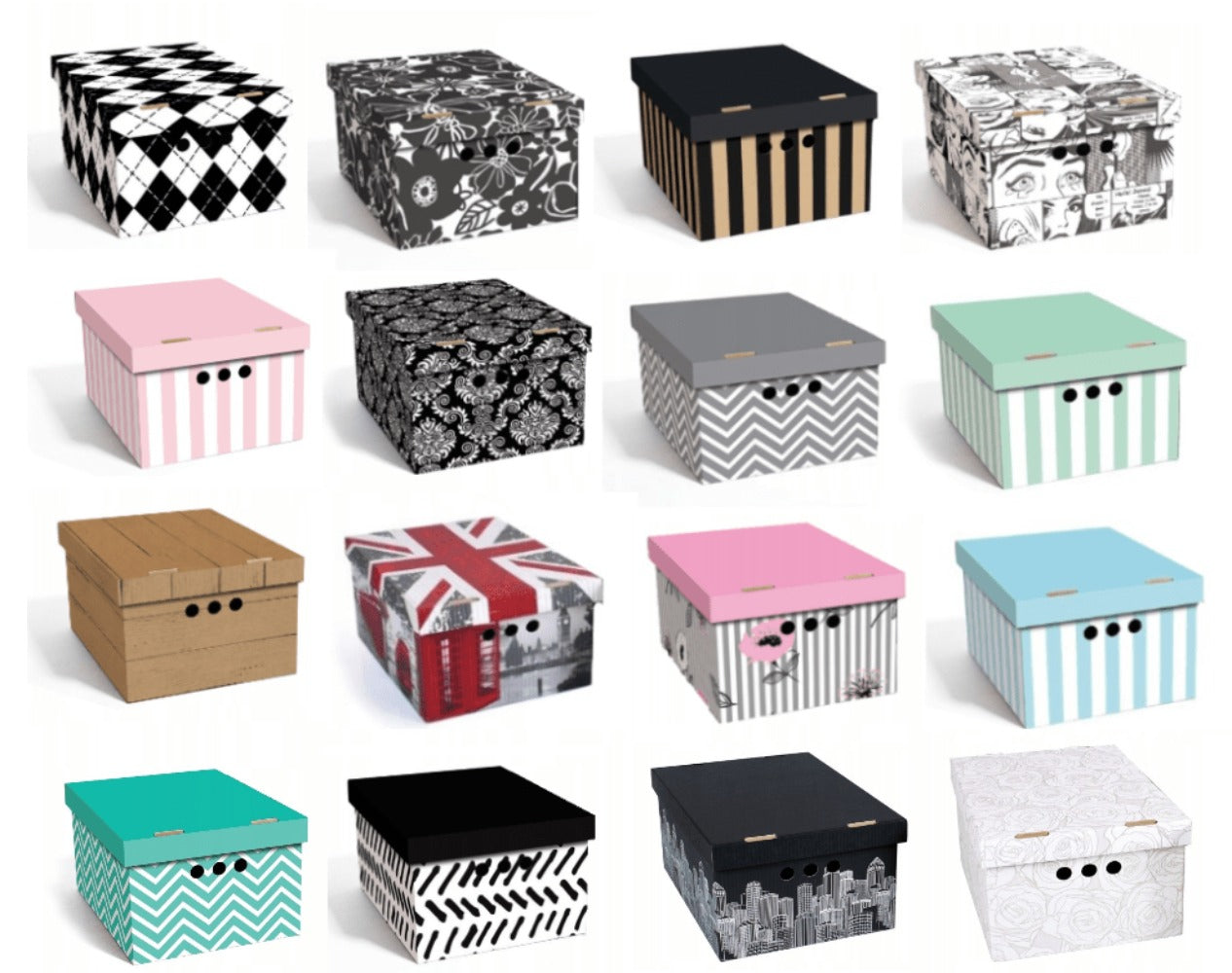Caja de almacenamiento decorativa de cartón, 1 pieza, con estampado, para ropa, artículos pequeños, documentos, ideal para hogar, oficina o armario, dimensiones: 35x26.3x18.6 cm