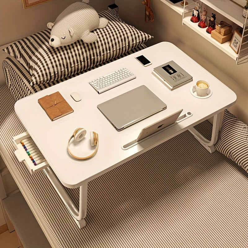 Escritorio portátil plegable con cajón para cama sofá y oficina en casa | Plegable