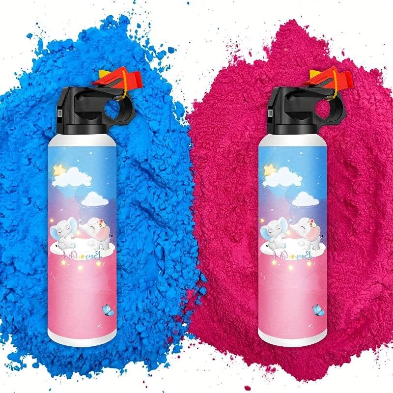 Set de Revelación de Género de 2 piezas, Set de Efectos para Fiesta, Suministros para Fiesta de Revelación de Género, Adecuado para Celebraciones, Días Festivos y Fiestas, Regalo Creativo para Fiesta de Cumpleaños
