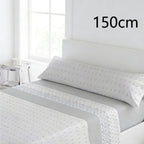 Juego de ropa de cama (Sábana ajustable, Cubrecama, Funda de almohada) | Juego de sábanas estampadas de 3 piezas | Primavera/Verano | Múltiples estilos | Tejido suave | 180cm - Múltiples tamaños disponibles