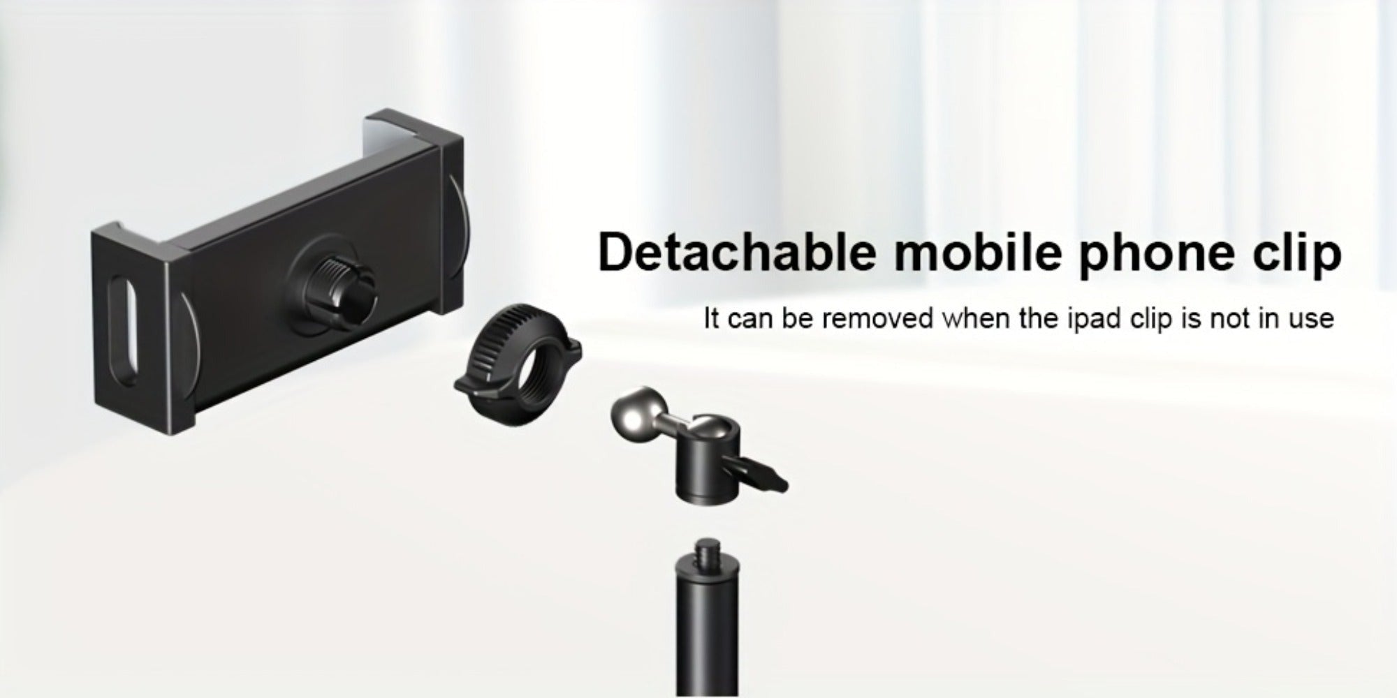Soporte de Micrófono Profesional Aokeo con Trípode Ajustable, Soporte para Tableta y Bolsa de Transporte - Construcción de Hierro Negro, Conector XLR, Ideal para Actuaciones, Canto y Discursos, Equipo de Audio Profesional | Soporte de Micrófono Ajustable