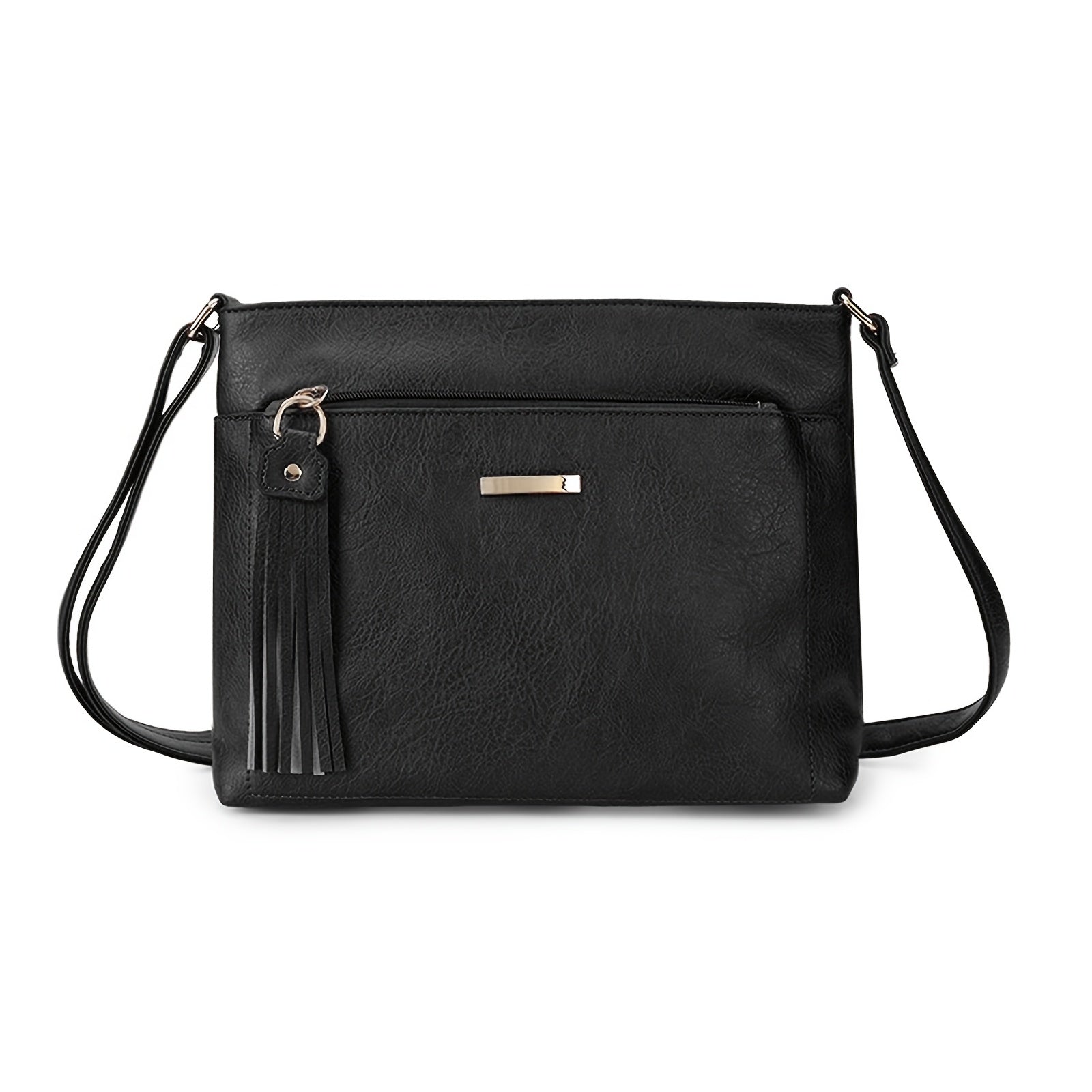 Nuevo Bolso de Hombro de Mujer Pu de Color Sólido a la Moda, Bolso de Ocio de Gran Capacidad para Viajes Diarios