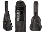 Funda Clásica para Guitarra Acústica, Estuche Rígido Negro con Bolsillos, Correas Ajustables y Asa para Transporte, Material Sólido Grueso Protector Resistente a las Condiciones Climáticas, Estuche con Bolsillo Adicional para Partituras A4 y Bolsillo para