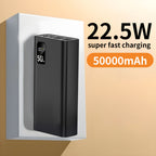 Batería externa | Batería Externa Portátil de Gran Capacidad 50000Mah con Interfases Tipo-C/Usb/Micro, Pantalla LED, Carga Rápida PD22.5W