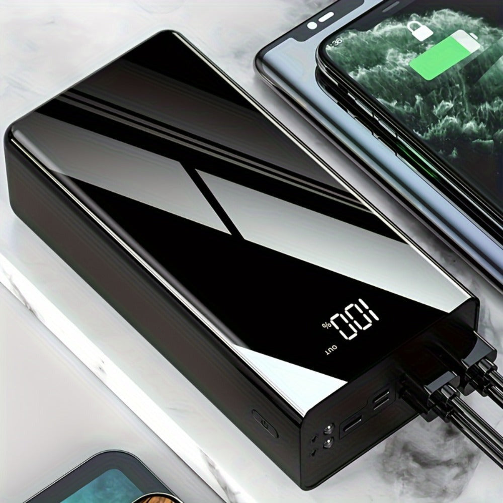Cargador USB Rápido de Gran Capacidad 50000Mah con Pantalla LED, Linterna y Reserva de Energía de Emergencia - Luz de Camping para Exteriores para iPhone, Android y Dispositivos Digitales, Regalo de Vacaciones