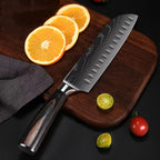 Juego de 8 cuchillos, Cuchillo de chef, Cuchillo de cocina universal, Acero inoxidable alemán, Mangos ergonómicos de Pakkawood para restaurante doméstico