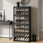 Armario zapatero de 1 pieza con puertas, estante para zapatos transparente a prueba de polvo, zapatero de gran capacidad, organizador vertical de zapatos que ahorra espacio para entrada, dormitorio, sala de estar, pasillo