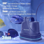 Bomba de agua sumergible de 211 GPH, bomba para fuente de agua de 15 W, bomba para acuario, bomba de agua de 800 L/H con cable de alimentación de 213.36 cm para fuente de jardín, mesa de agua, cascada, pecera, estanque, hidroponía, sin batería