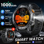 SIEMORL Smartwatch para hombre con más de 50 horas de tiempo de espera ultra largo, reloj inteligente HD de 1.7 pulgadas con batería de 1000 mAh/Función de teléfono/Más de 110 modos deportivos/Monitoreo del sueño, Reloj para hombre para iPhone Android Pod