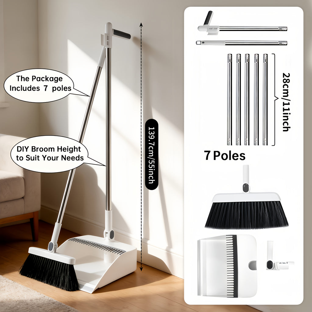 Escoba para limpieza diaria del hogar | plegable