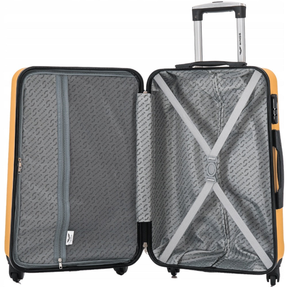 Maleta Rígida Grande XL, Aprox. 75X47X27 Cm O 66X42X24 Cm O Maleta de Cabina 56X38X22 Cm O 55X38X20 Cm / 18" 20" 24" 28" / ABS+, Asa Telescópica Ajustable, 4 Ruedas de 360°, Cerradura con Código, Equipaje de Mano en Colores Oro Rosa / Champán / Amarillo /
