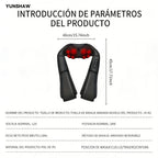 YUNSHAW Masajeador de Cuello con Calor, Masajeador Shiatsu para Cuello, Espalda, Hombro, Pie y Pierna, Masajeador de Amasamiento 3D Profundo para Casa, Oficina y Coche, Regalo Cómodo para Mamá/Papá/Mujeres/Hombres