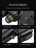 Binoculares de visión nocturna 4K HD, gafas de visión nocturna con pantalla de 3 pulgadas y linterna, adecuadas para la caza al aire libre en la oscuridad, seguridad para acampar, observación de la vida silvestre, zoom digital 10X, batería incorporada de