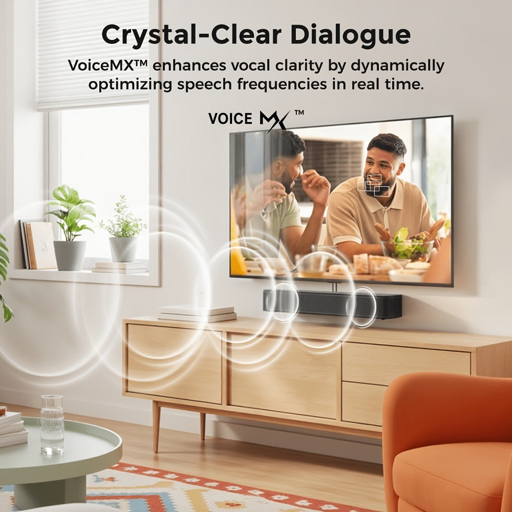 ULTIMEA 2.1ch Mini Barra de Sonido para TV, Barra de Sonido PC Todo en Uno para Juegos, Control por APP, Potencia Máxima 120W+Potencia Máxima 132W, Subwoofer Incorporado