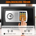 Caja Fuerte de Seguridad para Ropa y Objetos de Valor, Caja Fuerte Digital con 2 Llaves para Negocios, Dinero, Joyas y Objetos de Valor, Ideal como Regalo de Halloween o Navidad