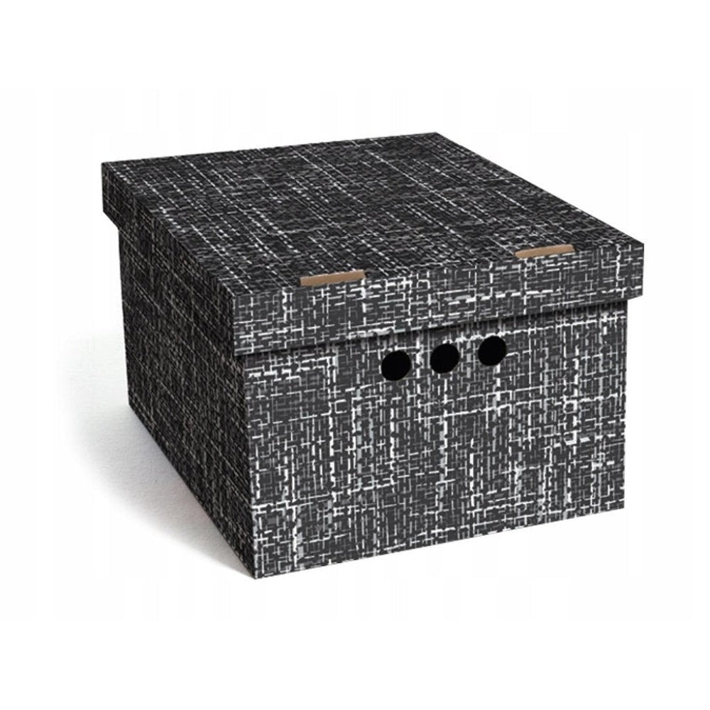 Caja de almacenamiento decorativa de cartón, 1 pieza, con estampado, para ropa, artículos pequeños, documentos, ideal para hogar, oficina o armario, dimensiones: 35x26.3x18.6 cm
