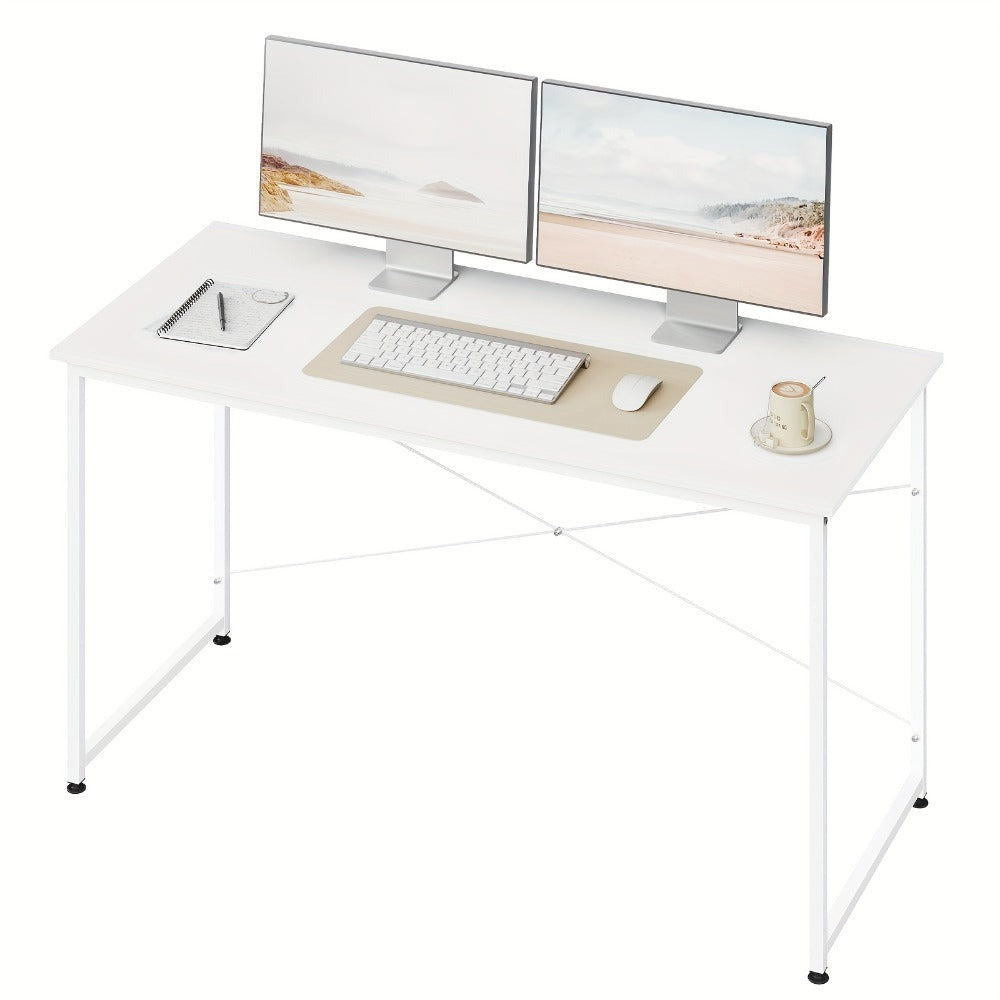 1pc Escritorio Moderno Grande Multifuncional Compatible para Oficina y Computadora - Banco de Trabajo con Estructura de Metal Resistente y Superficie Amplia, Mesa de Escritorio para Oficina, Estudio, Dormitorio - Modelo Variable SKU