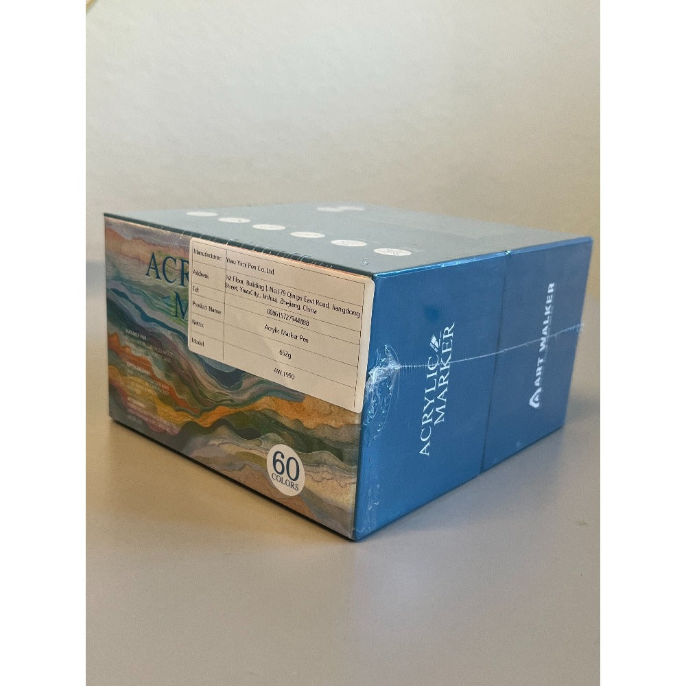 Rotuladores de pintura acrílica de 48/60/80 colores - Pinceles de pintura acrílica multicolor, rotuladores acrílicos para piedras, impermeables, juego de rotuladores acrílicos de punta de pincel, de secado rápido, ideales para pintar piedras, vidrio, cerá