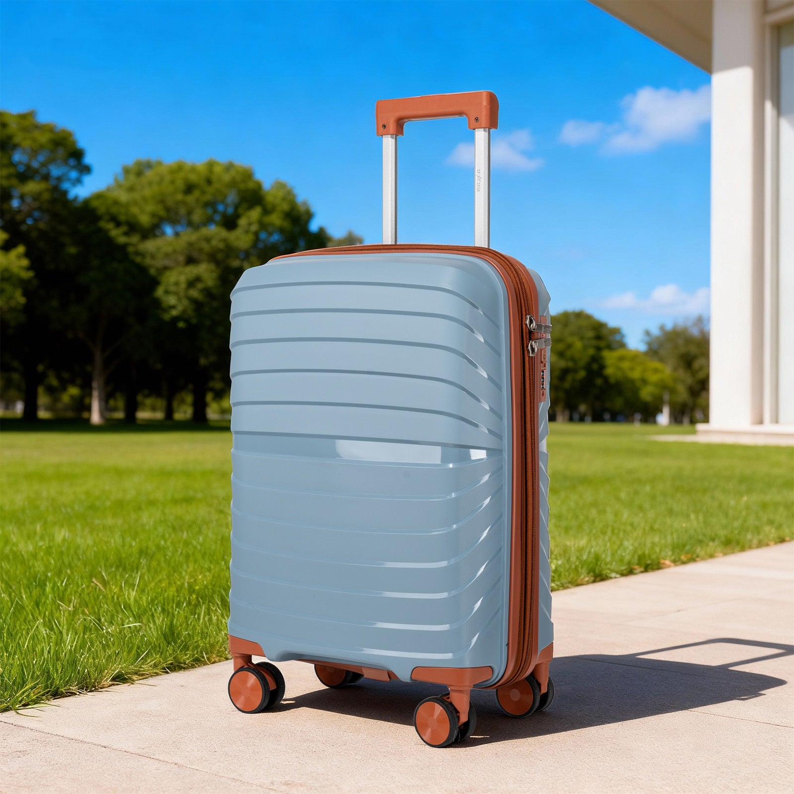 Maleta de 20" 100% PP para todos los viajes | Resistente a pisotones y no deformable | Espacio expandible | Aprobada por aerolíneas como equipaje de mano | Versátil para viajes y un regalo perfecto y considerado para todas las ocasiones