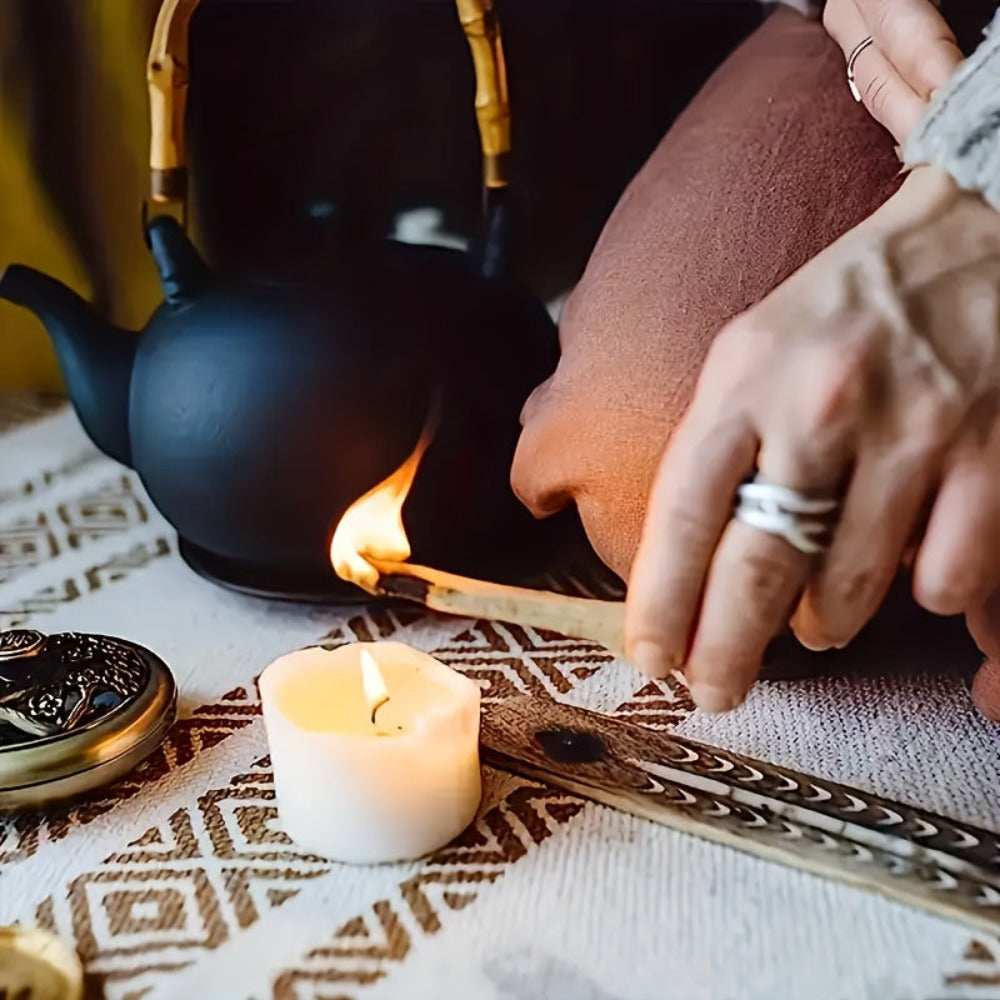 Kit de Limpieza y Purificación del Hogar con Salvia Blanca, Palo Santo - Kit de Fumigación con Varilla de Salvia