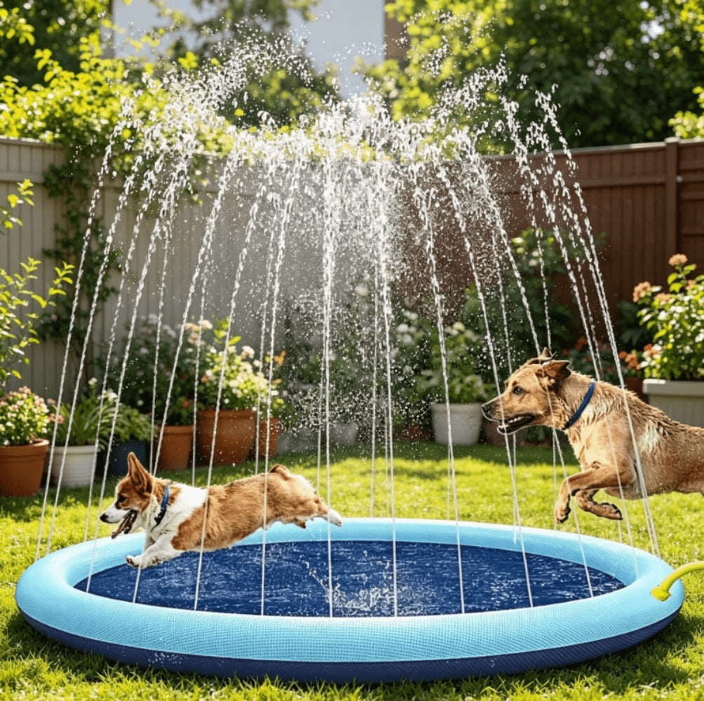 Piscina para Perros Grandes tapete de Juego para Perros Piscina Plegable para Perro Plegable y Portátil de PVC