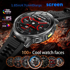 Reloj Inteligente LIGE para Hombres con Llamadas, Batería de 1000mAh/Linterna/Dos Cables de Carga, Pantalla HD Grande de 1.85 Pulgadas, Reloj de Fitness con 100+ Modos Deportivos, Monitor de Sueño IPX8 para Android e IOS
