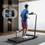 2 En 1 Alfombra de Caminata Plegable para Máquina de Caminata Eléctrica Doméstica con Control Remoto y Pantalla LCD, Alfombra de Caminata Compacta 1-6 KMH, Alfombra de Caminata Plegable para Entrenamiento en la Oficina en Casa, Sin Batería