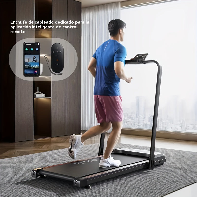 2 En 1 Alfombra de Caminata Plegable para Máquina de Caminata Eléctrica Doméstica con Control Remoto y Pantalla LCD, Alfombra de Caminata Compacta 1-6 KMH, Alfombra de Caminata Plegable para Entrenamiento en la Oficina en Casa, Sin Batería