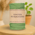 Cuerda de Poliéster Plana para Manualidades de Macramé, Color Pistacho, 3mm, 100m