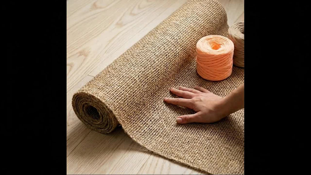 Tela de Arpillera de Yute Gruesa en Rollo 63cm de Ancho, Tejido Natural Rústico para Caminos de Mesa, Eventos, Decoración de Jardín y Artesanías, Fibra Orgánica Versátil