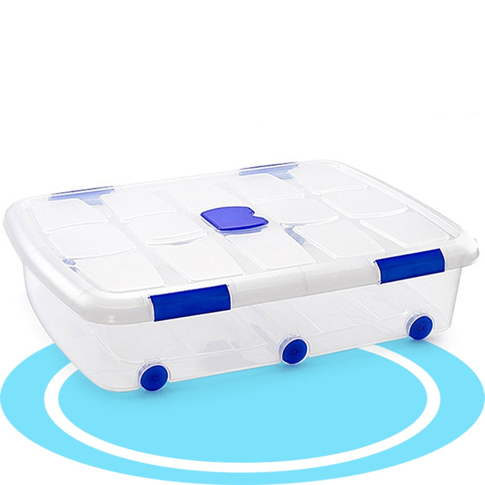 Caja Almacenamiento plástico para Guardar y Ordenar Juguetes, Libros, Documentos, Ropa, Mantas. Cierre Hermético, Gran Capacidad y Resistencia - Dekohome