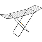 Tendedero de patio con balcón negro, gran tendedero en forma de ala, plegable, para interior y exterior, para el hogar, de pie 145x95x55CM