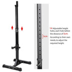 Costoffs Soporte Ajustable para Mancuernas, Estante para Barra, Rack de Levantamiento de Pesas de Metal con Capacidad de 250 kg, Soporte para Sentadillas